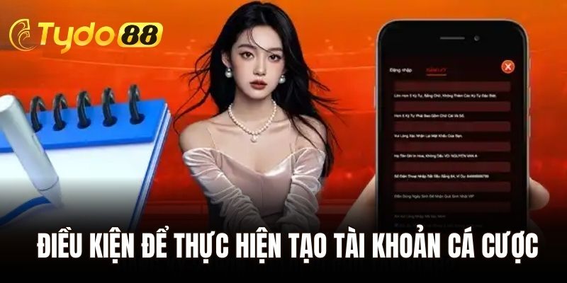 Điều kiện để thực hiện tạo tài khoản cá cược tại Tydo88